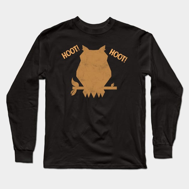 Hoot Hoot Owl Long Sleeve T-Shirt by Imutobi